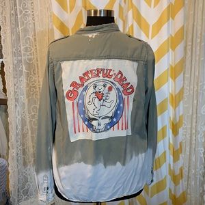 Women’s Grateful Dead bleached effect button down XXL